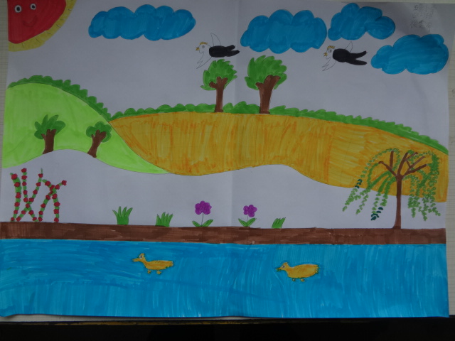 五营小学举行以家乡为主题的绘画比赛
