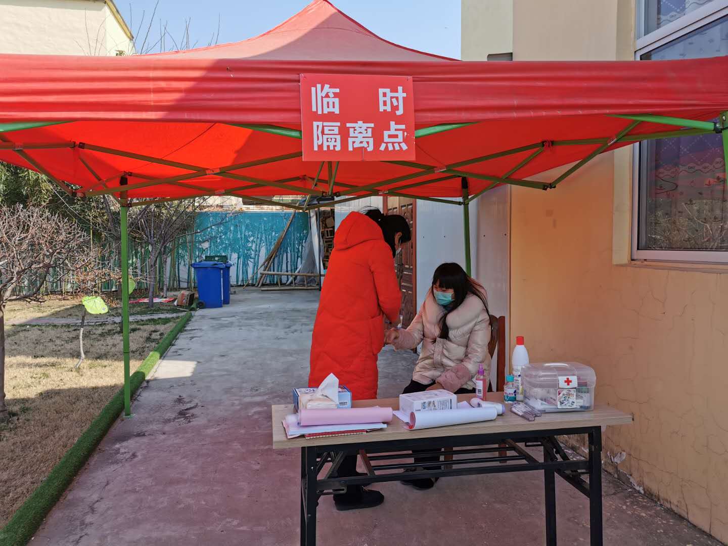 瓦窑镇中心幼儿园开展“无幼儿”防疫实战演练活动