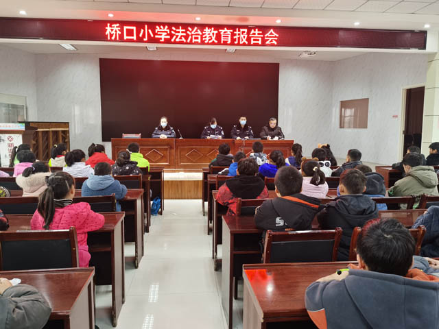 桥口小学开展法治教育报告会活动