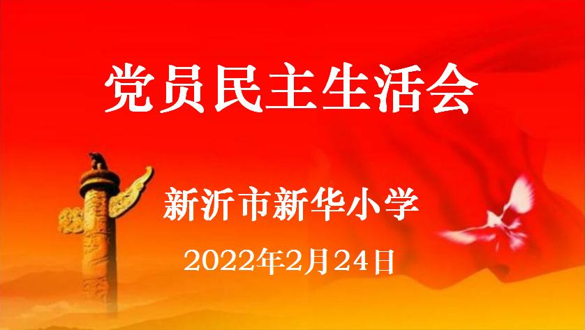 新华小学党支部开展批评与自我批评民主生活会