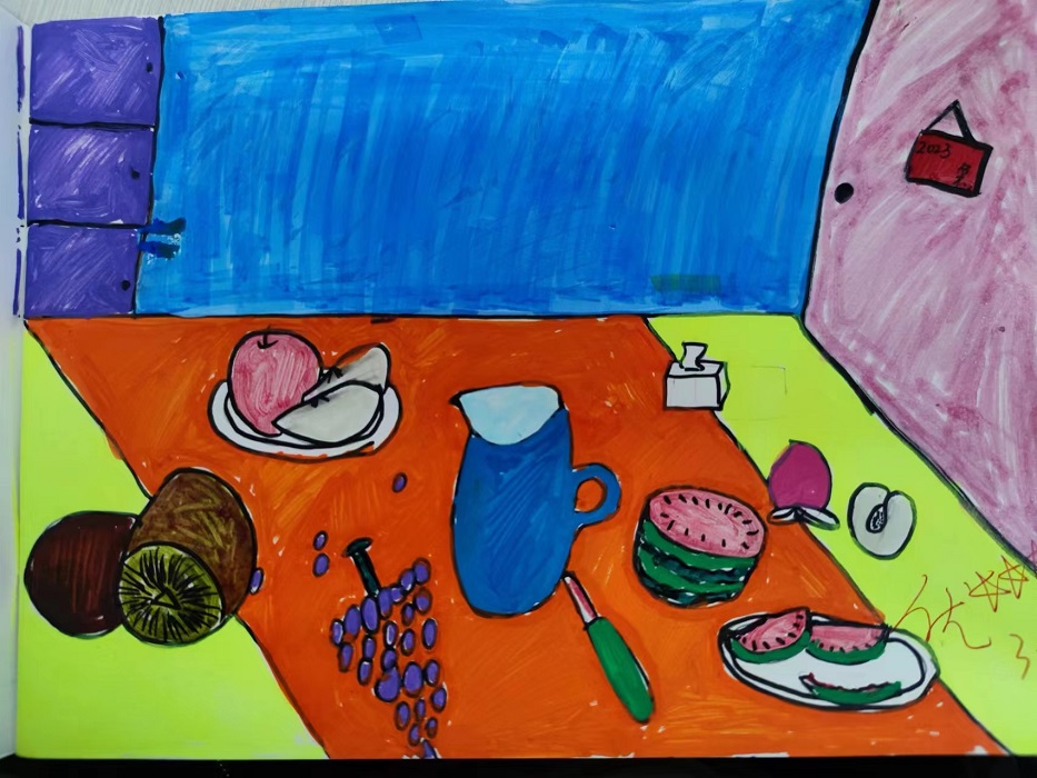 走进行与色的世界，发掘美的真谛 ——高流镇中心小学五（6）班绘画比赛活动