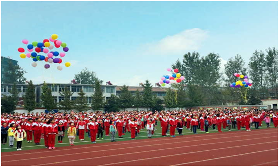 草桥镇中心小学开展一年级新生入队活动